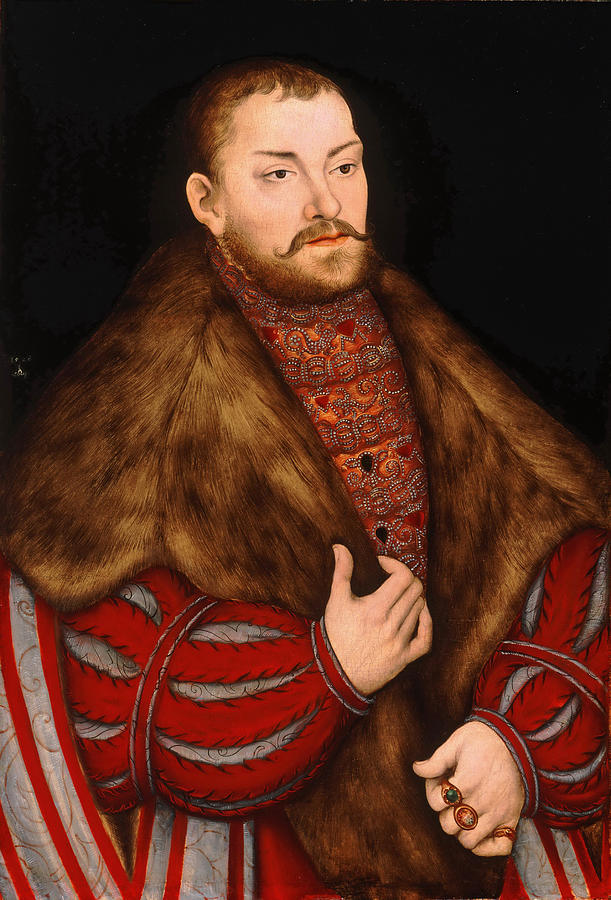 Portrait of Joachim II Elector of Brandenburg Painting by Lucas Cranach ...