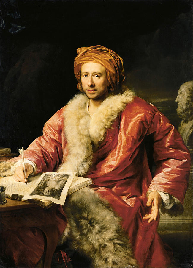 Portrait of Johann Joachim Winckelmann Painting by Anton von Maron