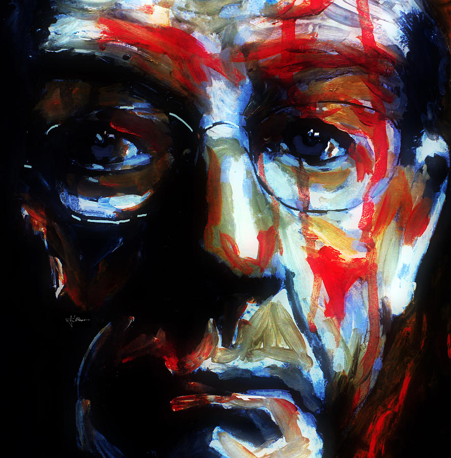 Portrait of John Hurt Mixed Media by Jim Vance