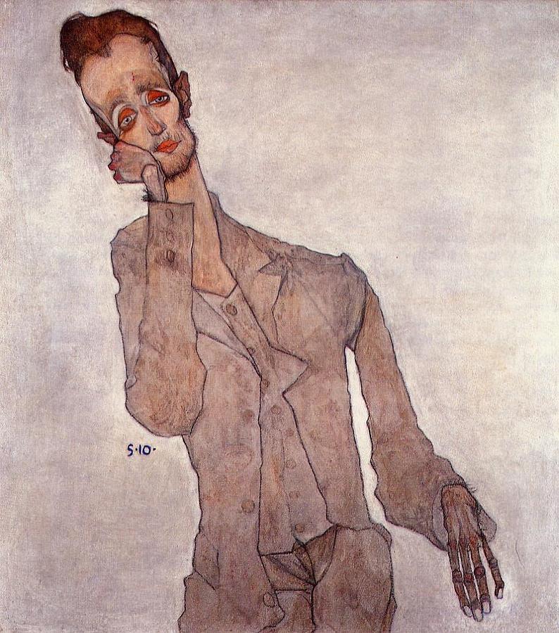 Egon Schiele Painting - Portrait Of Karl Zakovsek by Celestial Images