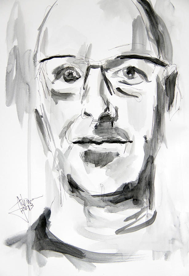 Portrait Drawing - Portrait of Leland Struebig by Jim Vance