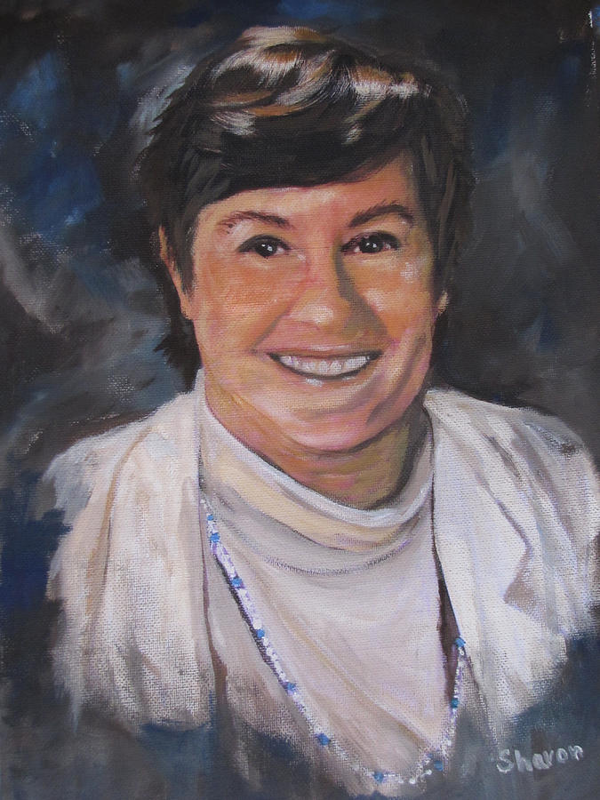 Portrait of Lenore by Sharon Burger Painting by Lenore Senior