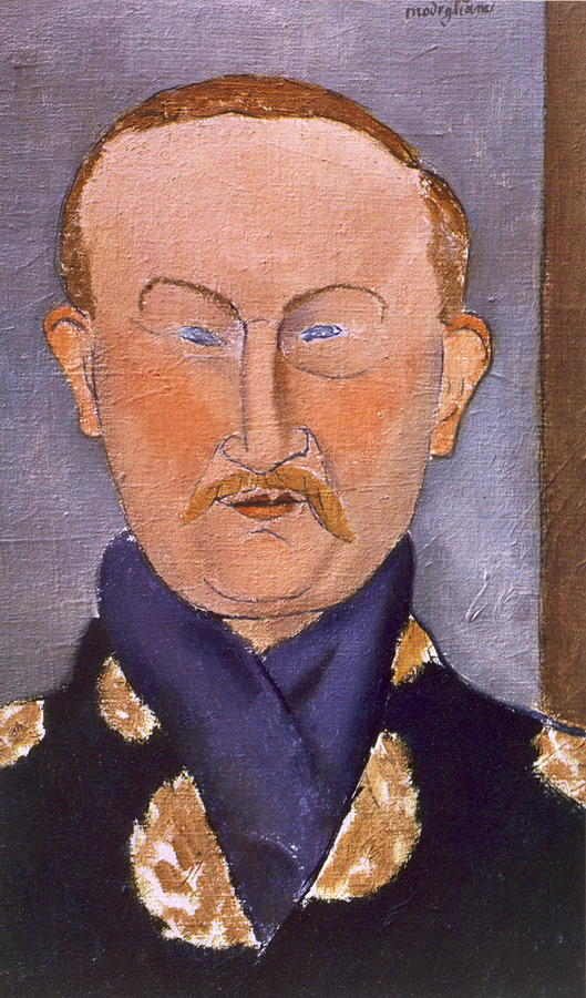Portrait Of Leon Bakst Painting by Amedeo Modigliani