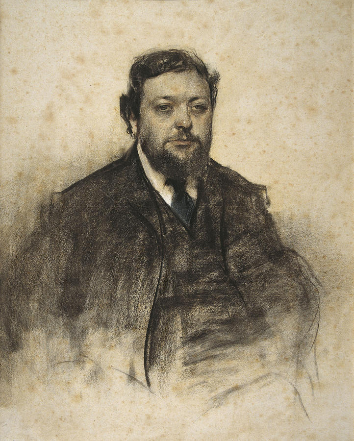 Portrait of Leon Jaussely Painting by Ramon Casas