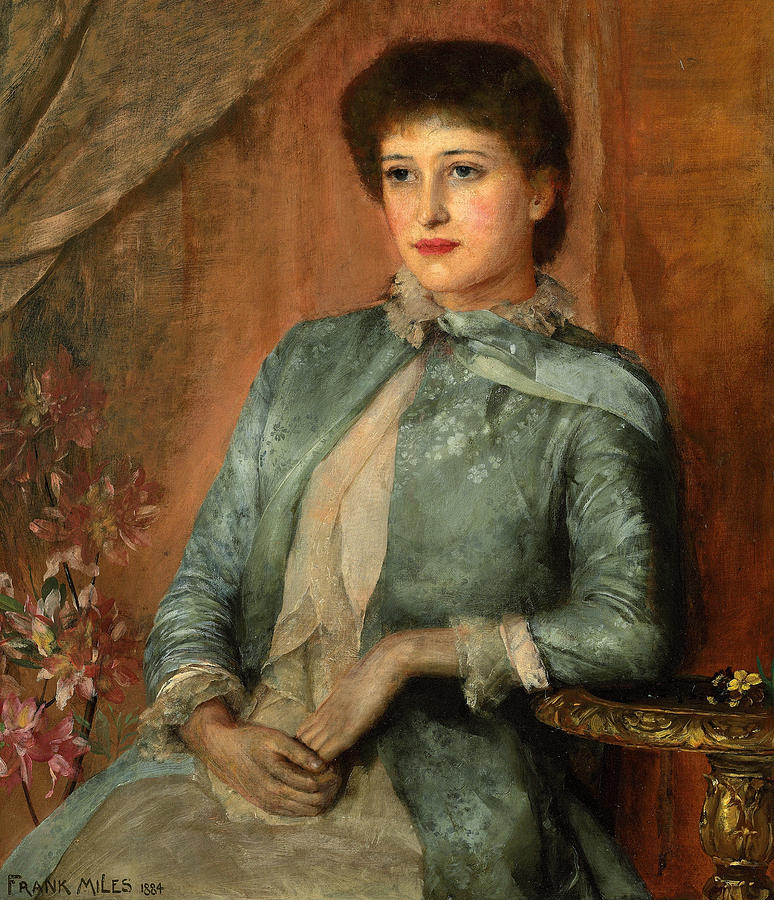 Portrait Painting - Portrait of Lillie Langtry by George Frank Miles