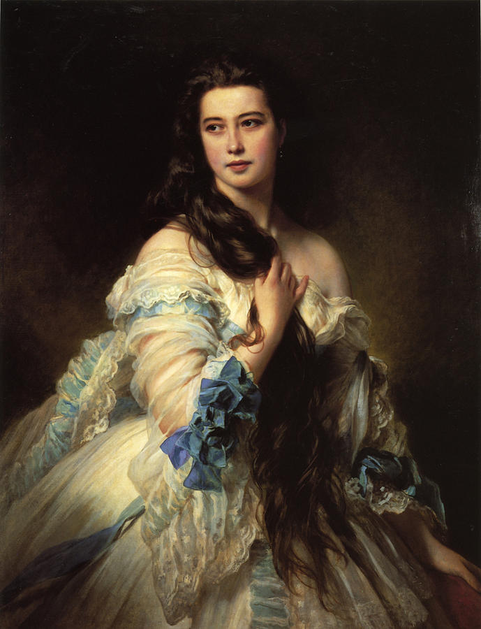 Portrait of Madame Barbe de Rimsky-Korsakov Painting by Franz Xaver Winterhalter Portrait of Madame Barbe de Rimsky-Korsakov Painting by Franz Xaver Winterhalter