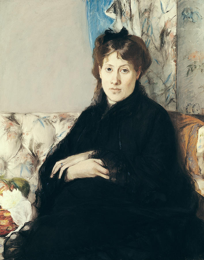 Portrait Of Madame Edma Pontillon Painting by Berthe Morisot