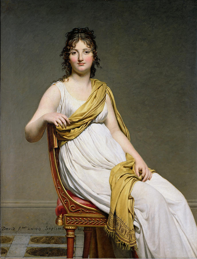 Portrait Of Madame Raymond De Verninac Painting by Jacques Louis David