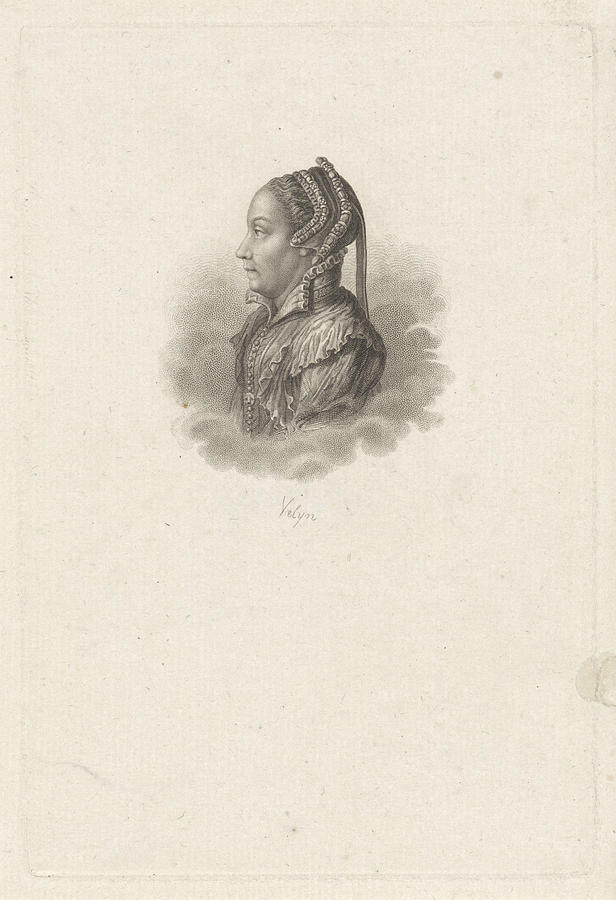 Portrait Drawing - Portrait Of Margaretha Coppier, Philippus Velijn by Philippus Velijn