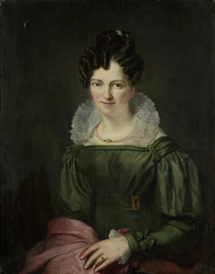 Portrait Of Maria Christina Nijssen, Wife Of Anthonie Van Drawing by ...