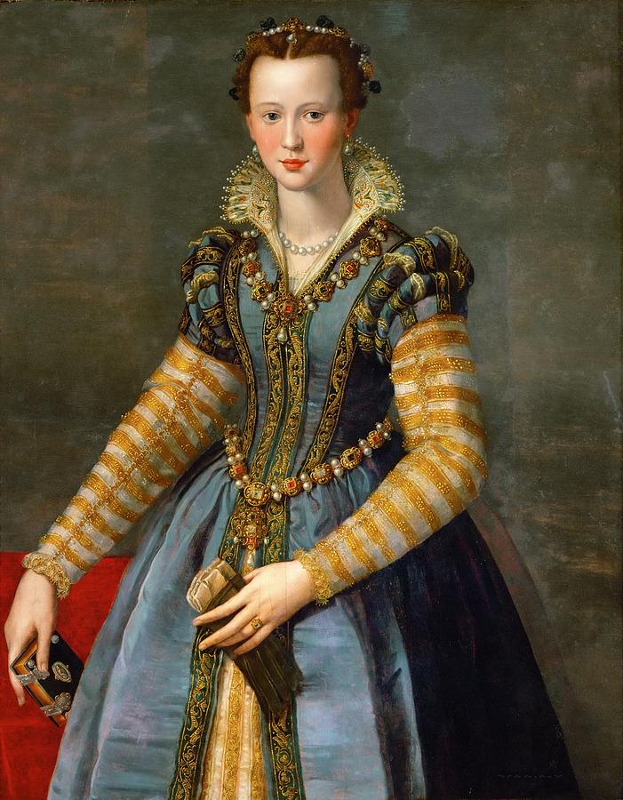 Portrait of Maria de'Medici Painting by Allesandro Allori - Pixels