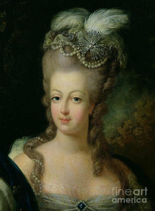 Portrait of Marie Antoinette de Habsbourg Lorraine Painting by French School