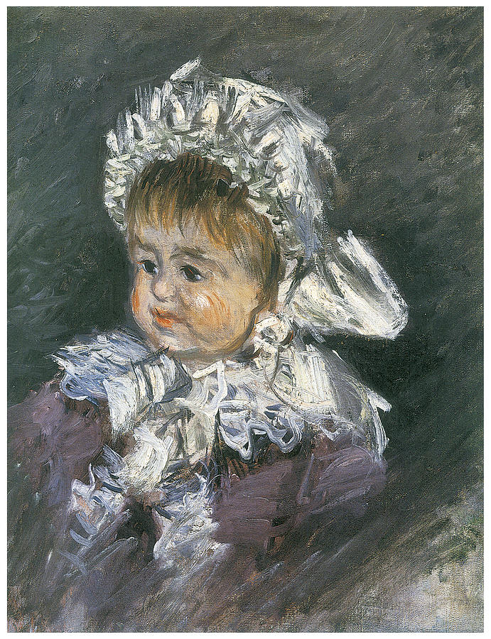 Claude Monet Painting - Portrait of Michel Monet as a Baby by Claude Monet