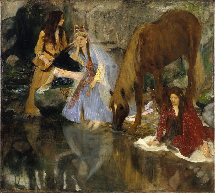 Portrait of Mlle Fiocre in the Ballet La Source Painting by Edgar Degas