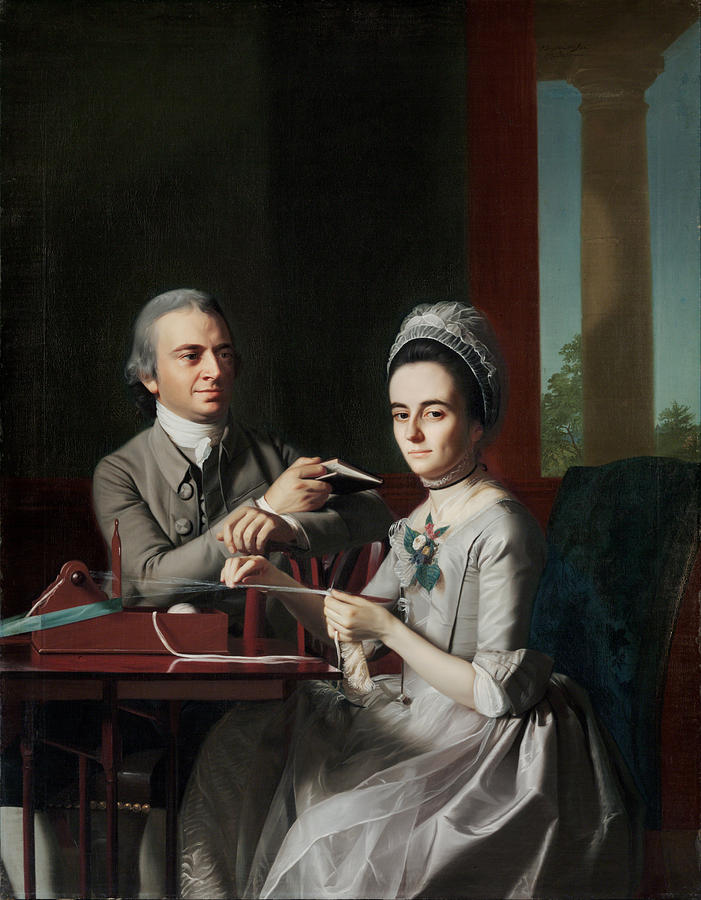 Portrait of Mr and Mrs Thomas Mifflin Painting by John Singleton Copley