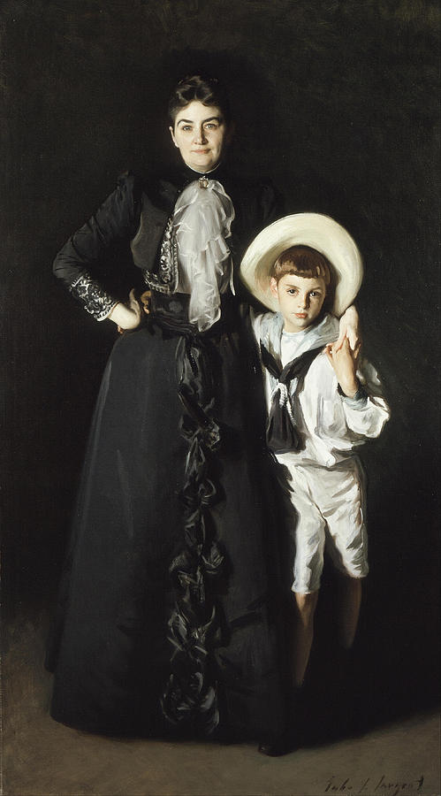 John Singer Sargent Painting - Portrait of Mrs Edward L Davis and Her Son Livingston Davis by John Singer Sargent