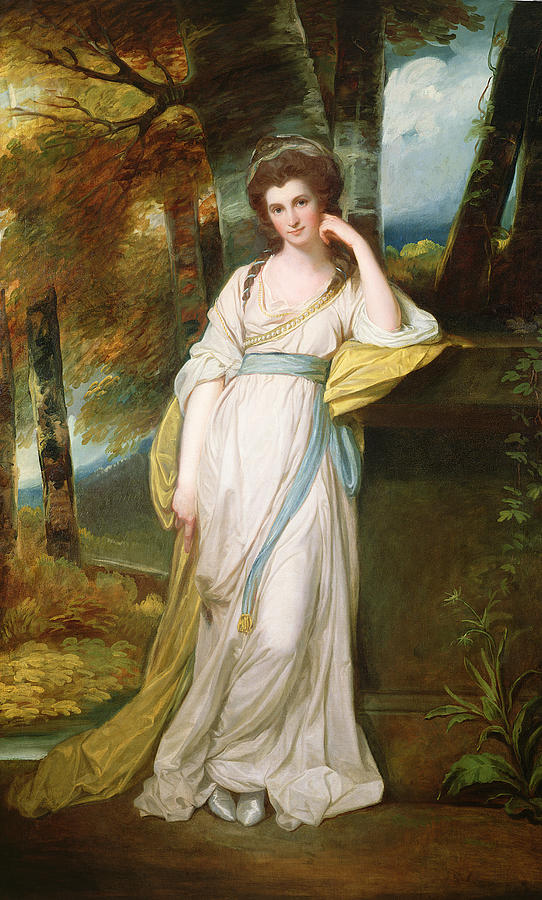 Landscape Photograph - Portrait Of Mrs. Henry Maxwell Oil On Canvas by George Romney