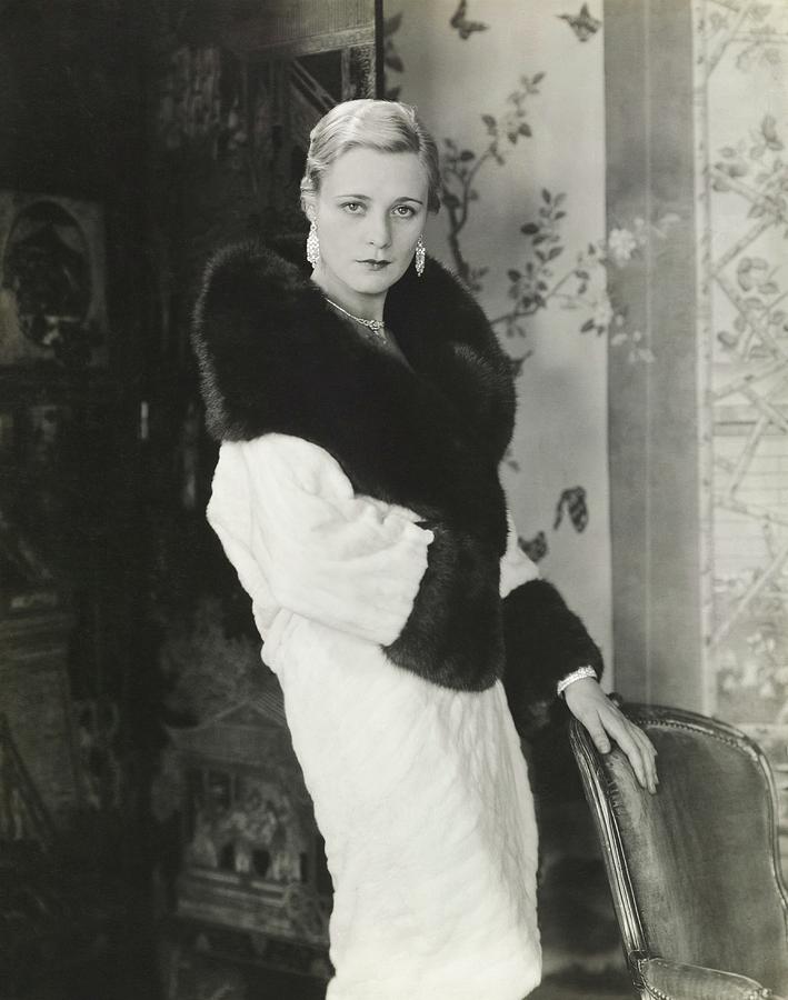 Portrait Of Muriel Finley Wearing Jewelry Photograph by Charles Sheeler