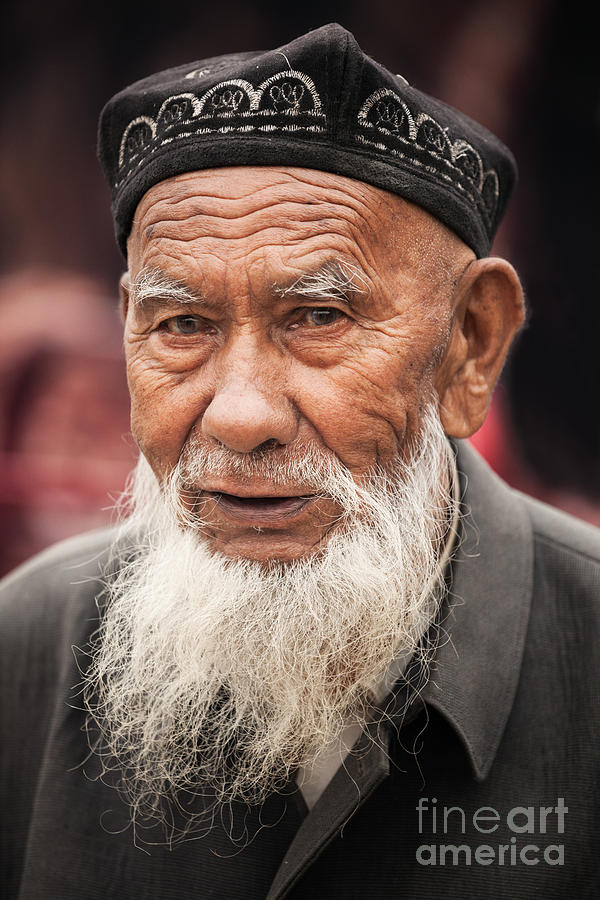 Portrait of old uighur man in Kashgar Xinjiang China Photograph by Matteo Colombo