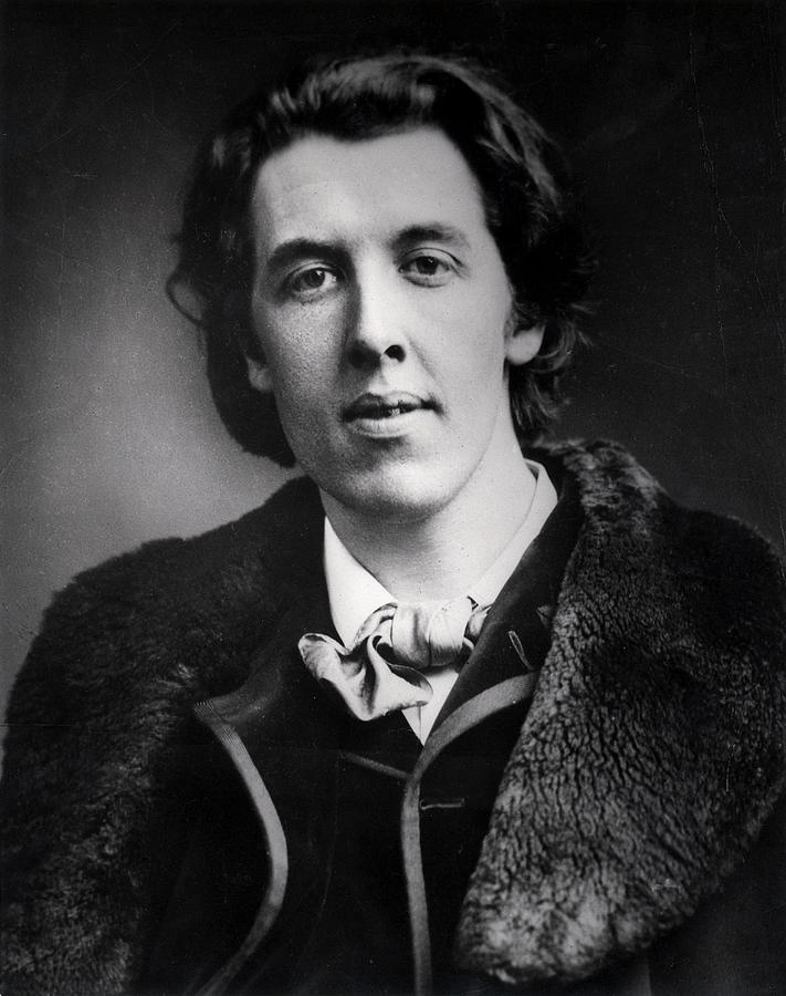 Male Photograph - Portrait Of Oscar Wilde 1854-1900 Wearing An Overcoat With A Fur Collar Bought For His Trip by English Photographer