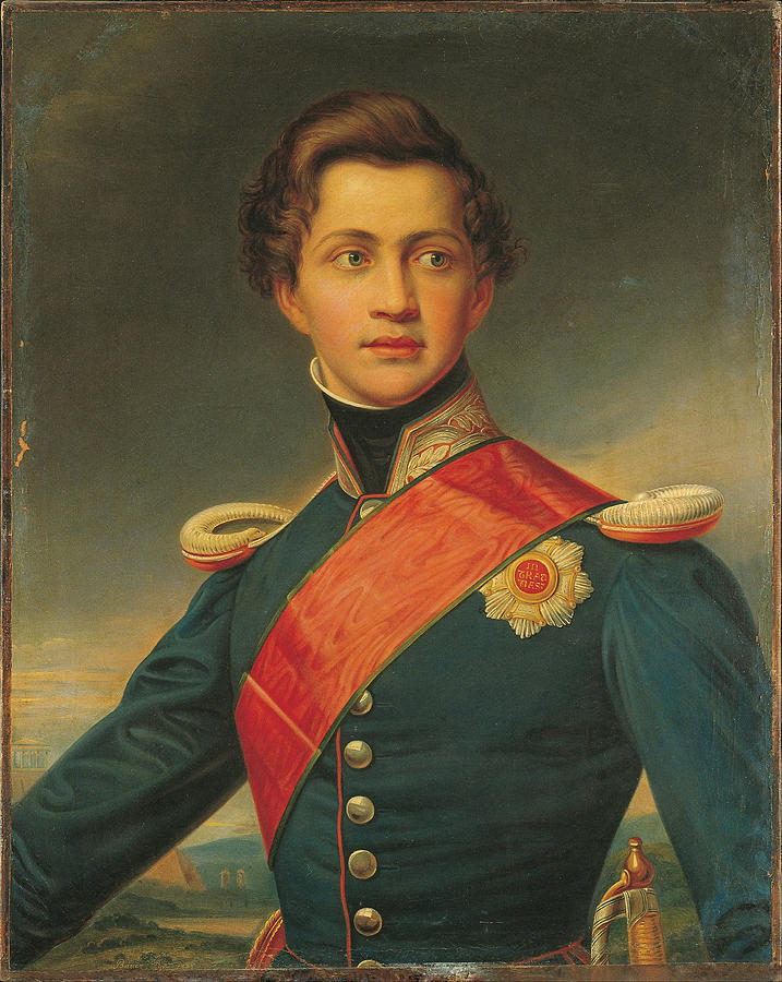 Portrait of Othon as a young man Painting by Joseph Karl Stieler