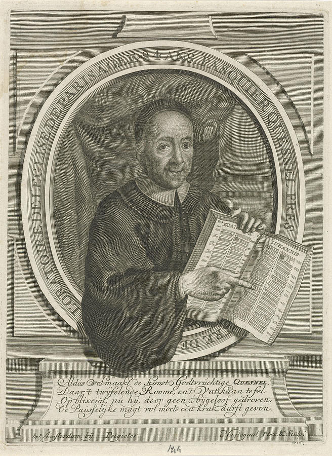 Portrait Drawing - Portrait Of Pasquier Quesnel, Aernout Nagtegaal by Quint Lox Portrait Drawing - Portrait Of Pasquier Quesnel, Aernout Nagtegaal by Quint Lox