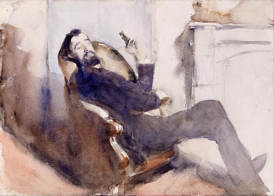 John Singer Sargent Painting - Portrait of Paul-Cesar Helleu by John Singer Sargent