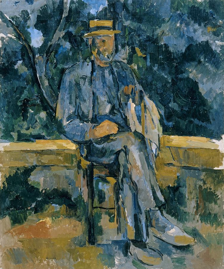 Impressionism Painting - Portrait of Peasant by Paul Cezanne