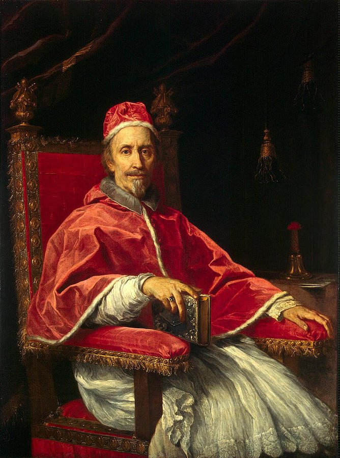Portrait of Pope Clement I Painting by Carlo Maratta
