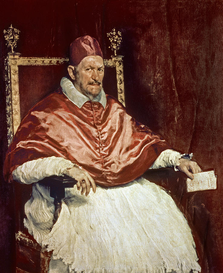 Hat Photograph - Portrait Of Pope Innocent X 1574-1655, 1650 Oil On Canvas by Diego Rodriguez de Silva y Velazquez