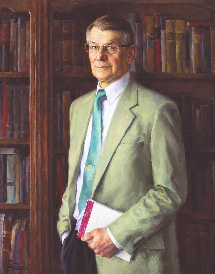 Portrait of professor Painting by Serguei Zlenko