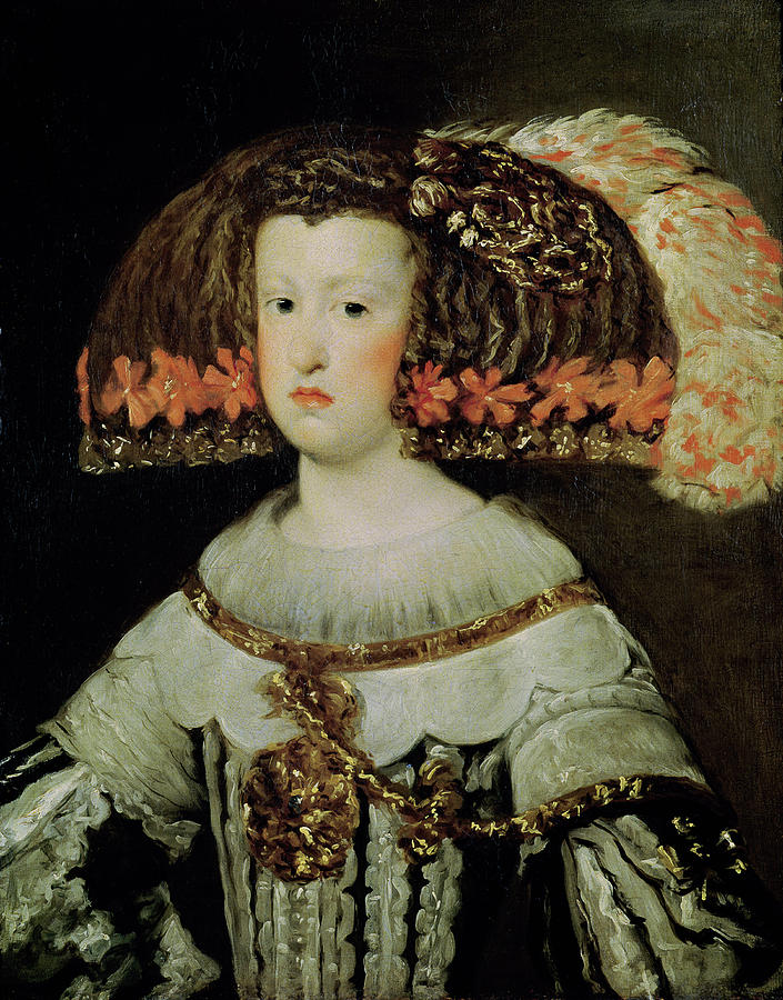 Portrait Of Queen Maria Anna 1635-96 Of Spain Oil On Canvas Photograph by Diego Rodriguez de Silva y Velazquez