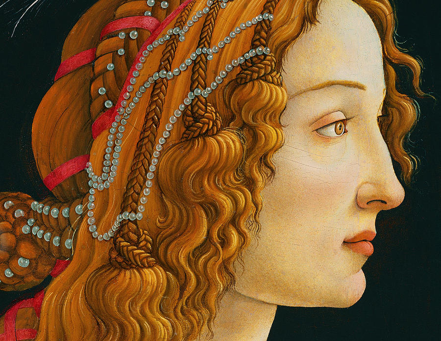 Botticelli Painting - Portrait of Simonetta Vespucci  by Celestial Images