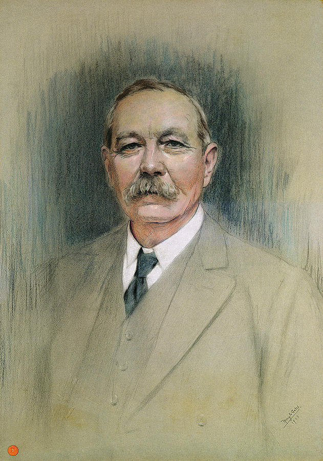 Portrait Of Sir Arthur Conan Doyle  Painting by William Henry Gates