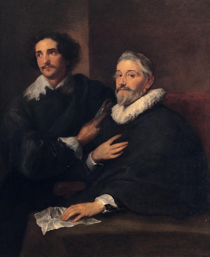 Portrait Painting - Portrait of the Brothers de Wael by Anthony van Dyck