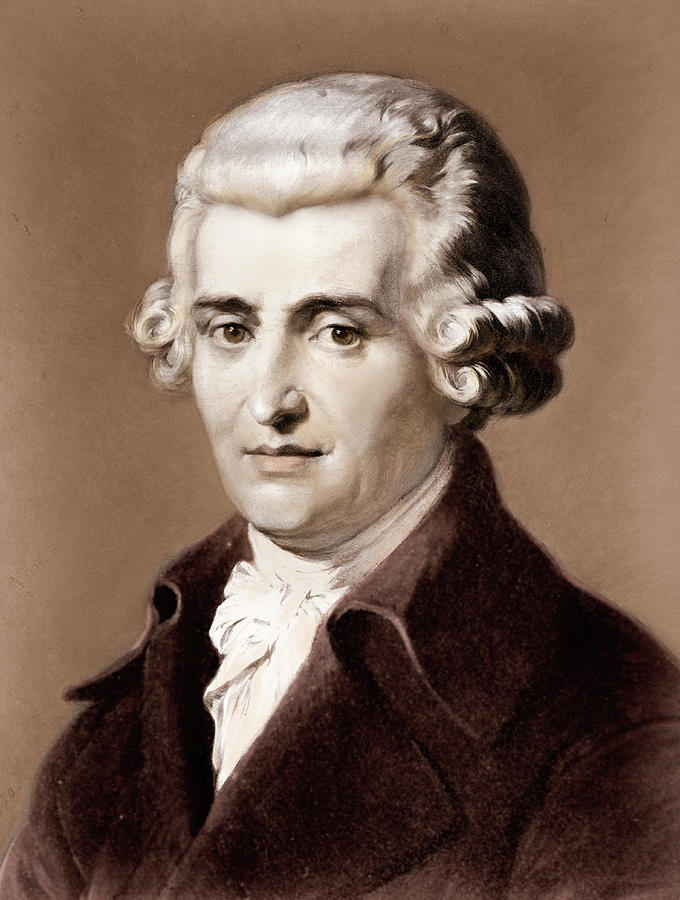 Portrait Of The Composer Franz Joseph Haydn Drawing by English School