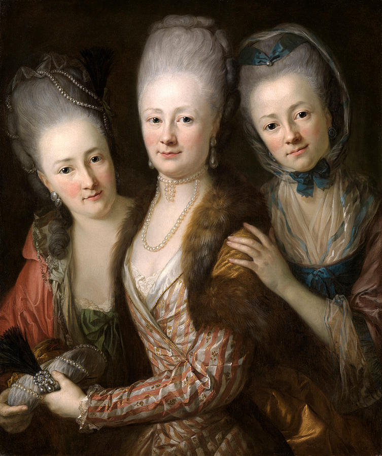 Portrait of the daughters of Johann Julius von Vieth und Golssenau ...