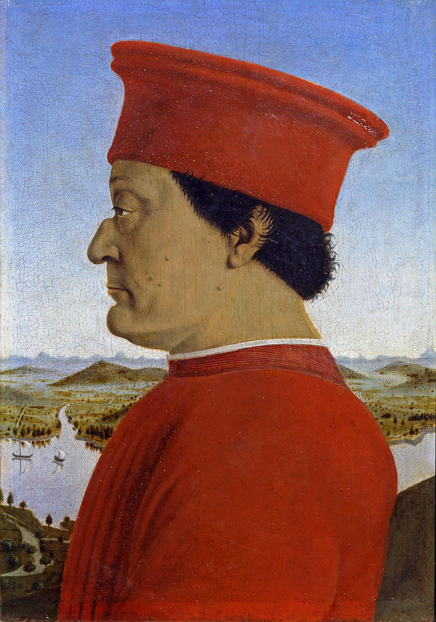 Piero Della Francesca Painting - Portrait of the Duke of Urbino Federico da Montefeltro by Piero della Francesca