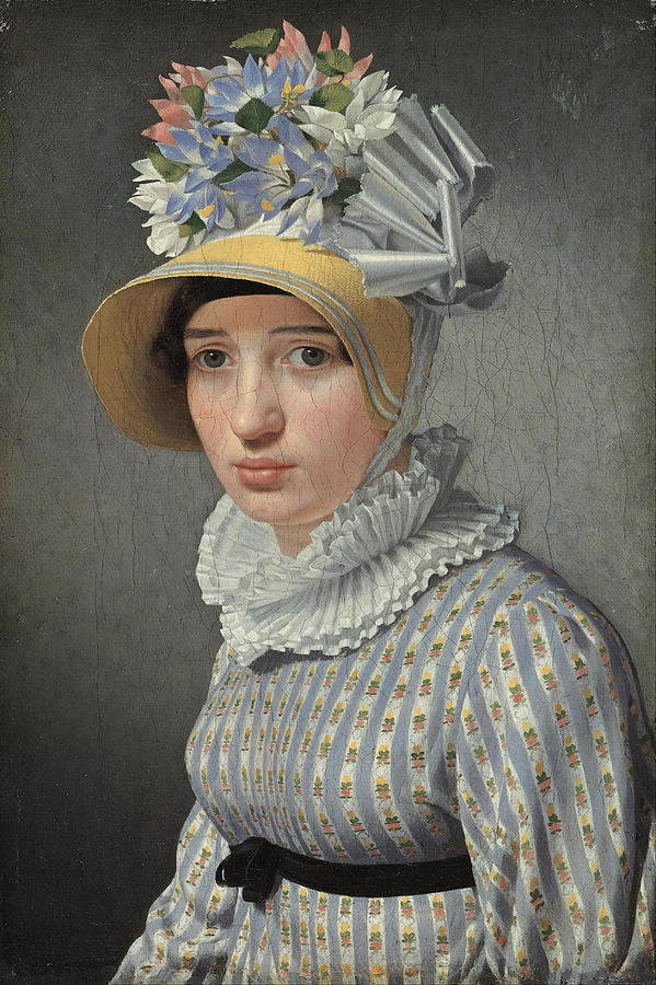 Portrait of the model Maddalena or Anna Maria Uhden Painting by Christoffer Wilhelm Eckersberg