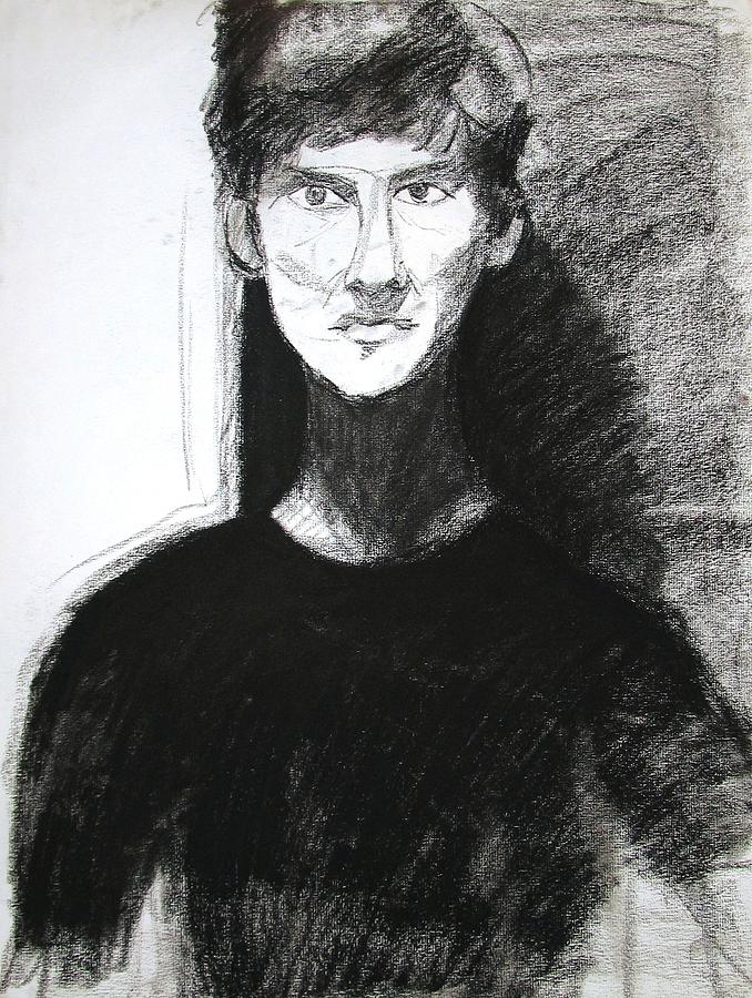Portrait of Troy 2 Drawing by Anita Dale Livaditis