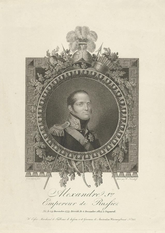 Portrait Drawing - Portrait Of Tsar Alexander I Of Russia, Walraad Nieuwhoff by Walraad Nieuwhoff And W. Esser
