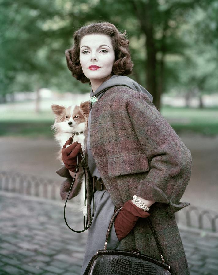 Portrait Of Va Taylor Carrying A Dog Photograph by Frances Mclaughlin-Gill