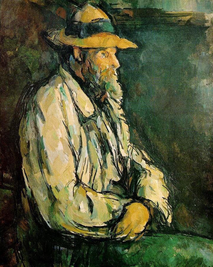 Impressionism Painting - Portrait of Vallier by Paul Cezanne