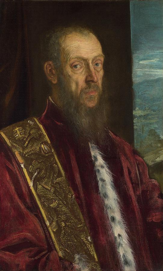 London Painting - Portrait of Vincenzo Morosini by Tintoretto