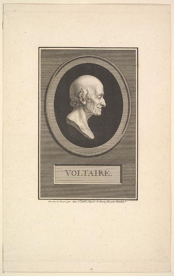 Portrait Of Voltaire Drawing By Augustin De Saint Aubin Fine Art America