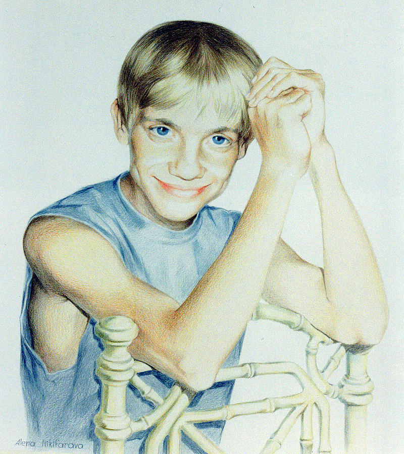 Portrait of Yury Drawing by Alena Nikifarava