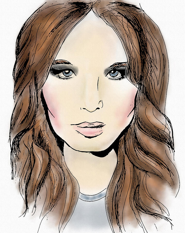 Jennifer Lawrence Drawing - Portrait by Pati Photography