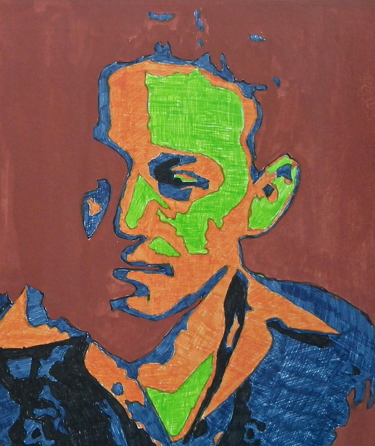 Portrait plan of Tennessee Williams  Mixed Media by Anna Ruzsan