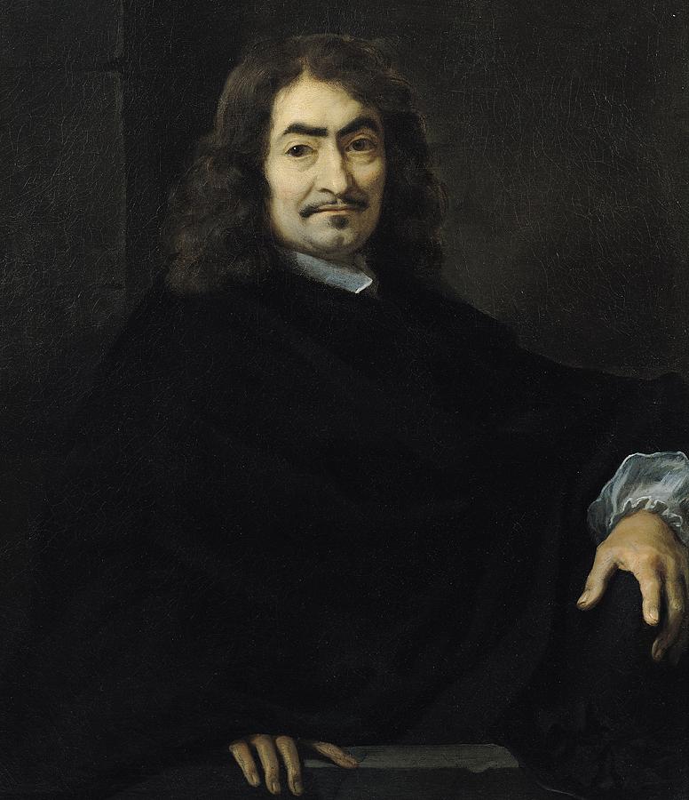 Portrait Painting - Portrait presumed to be Rene Descartes by Sebastien Bourdon