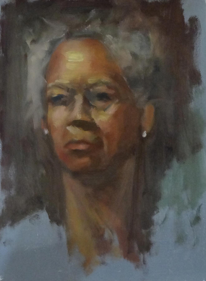 Portrait Study from Ginsburg Workshop Painting by Carol Berning